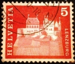 Stamps Switzerland -  Edificios. Lenzburg