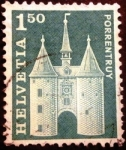 Stamps Switzerland -  Edificios. La Porte de France, Porrentruy