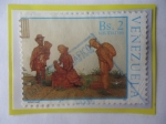 Stamps Venezuela -  Figuras de Barro para Decorar Pesebres Navideños - Navidad 1986- Artesanía.-
