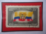 Sellos de America - Colombia -  Bandera Nacional - Independencia Nacional (1810-1960) - Libertad y Orden-