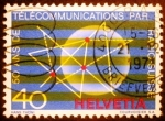 Stamps Switzerland -  50 años de Radio Suiza (Telecomunicaciones) 