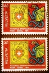 Sellos de Europa - Suiza -  Exposición filatélica. Stamp MiNr. CH 8 & dragon