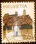 Stamps Switzerland -  Paisajes. Bellinzona (Tessin)