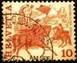 Stamps Switzerland -  Folclore. Horse Race, Zürich