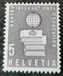 Stamps Switzerland -  Globe and Books. International Bureau of Education