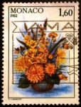 Stamps Monaco -  Concurso Internacional de flores. Bowl of Flowers 