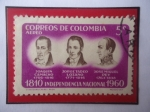 Stamps Colombia -  Independencia Nacional - 150°Aniversario (1810-1960)