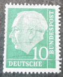 Stamps : Europe : Germany :  1º Presidente, Theodor Heuss