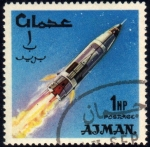 Stamps United Arab Emirates -  Gemini 4 - Cohete Titan II GLV