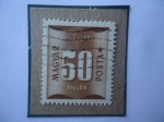 Sellos de Europa - Hungr�a -  Postage Due- Números- Sello de 50 Fillér Húngaro, año 1951