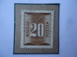 Sellos de Europa - Hungr�a -  Postage Due - Números- Sello de 20 Fillér Húngaro, año 1951