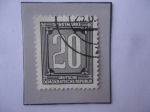 Stamps Germany -  Sellos Oficiales para la Administración Postal - Serie:Digital, Sello de20 PFennig Al. del Este.
