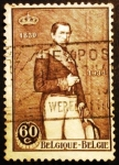Stamps : Europe : Belgium :  Rey Leopoldo. I Centenario de la Independencia de Bélgica