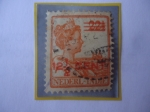 Sellos de Asia - India -  Indias Orientales Neerlandesas-Queen Wilhelmine-Sello sobretasa de 12, 1/2 sobre 22, 1/2 Cénts.India