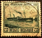 Stamps Belgium -  Conexión en Barco entre  Ostende-Dover