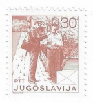 Stamps : Europe : Yugoslavia :  Servicio postal