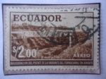 Stamps Ecuador -  Inauguración del Puente de la Variante del Ferrocarril en Ambato.
