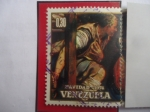 Sellos de America - Venezuela -  Navidad 1974-Adoración de los Pastores- Oleo del Español June Batista Mayno (1649-1713)
