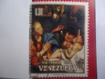 Sellos de America - Venezuela -  Navidad 1974- Adoración de los Pastores- Oleo del Pintor Español June Batista Mayno (1649-1713)