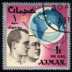 Stamps United Arab Emirates -  Gemini 4 - Tripulacion Mc Divitt - White