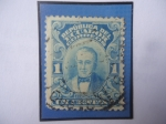Stamps Ecuador -  Vicente Rocafuertes (1783-1847)- 2°Presidente del Ecuador (1835-39)- Sello de 1Ctv del año 1894.