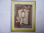 Stamps Ecuador -  III Congreso Eucarístico Nacional- Guayaquil 1958- Sello de 1,00 Sucre Ecuatoriano.