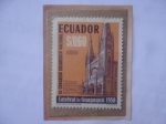 Stamps Ecuador -  III Congreso Eucarístico Nacional (1958)- Catedral de Guayaquil- Sello de 0,60 Sucre Ecuatoriano. 