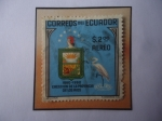 Sellos de America - Ecuador -  Erección  de la provincia de los Ríos - Centenario (1860-1960) . Escudo de Armas - Fauna.