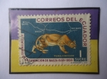 Stamps Ecuador -  Puma Concolor - IV Centenario de la Fundación de Baeza (15579-1959)Por el Español Gil Ramírez Dávalo