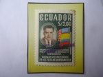 Stamps Ecuador -  Visita del Vicepresidente de los EE .UU. Richard Nixon de Norteamérica- Sello de 2,00 Sucre Ecuatori