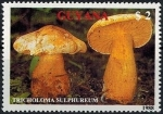 Stamps : America : Guyana :  Hongos (1989), Tricholoma sulphureum