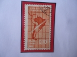 Stamps Brazil -  Visita de Eduardo Frei Ruiz-Tagle- Presidente entre 1994-2000) - Mapa de Sur América- Sello de 0,10 