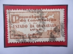 Stamps Brazil -  Mapa del Estado de Guanabara- Promulgación de la Constitución , Estado de Guanabara, año 1961- Sello