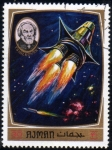 Stamps United Arab Emirates -  Precursores exploracion  espacio Tsiolkovsky