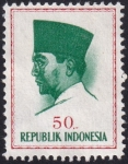 Sellos de Asia - Indonesia -  Presidente Sukarno 50