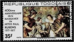 Stamps : Africa : Togo :  Peter Paul Rubens, 400 aniversario del nacimiento, intercambio de la princesa en Hendaya