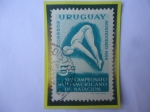 Stamps Uruguay -  XIV Campeonato Sudamericano de Natación - Montevideo 1958