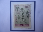Stamps Paraguay -  Basketball - Juegos Olímpicos de Verano- Roma 1960