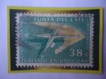 Sellos de America - Uruguay -  Cincuentenario de Punta del Este - Turísmo Uruguayo - Sello de 38 Céntimos