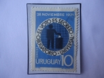 Stamps Uruguay -  Elecciones 1971 - El Voto es Secreto - Obligatorio -Universal.