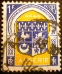 Stamps : Africa : Algeria :  Argelia Francesa. Escudo de armas de Oran 