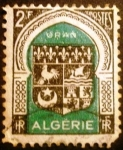 Stamps : Africa : Algeria :  Argelia Francesa. Escudo de armas de Oran 