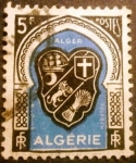 Stamps : Africa : Algeria :  Argelia Francesa. Escudo de armas de Argel