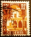 Stamps Algeria -  Argelia Francesa. Patio del Museo Bardo