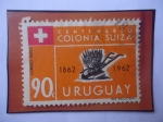 Sellos de America - Uruguay -  Coloninia Suiza o Nueva Helvecia (Ciudad en el Dpto. de Colonia) - Centenario (1862-1962)- Emblema.
