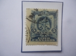 Stamps Mexico -  Escudo de Armas y Monumentos Mexicano - Sello de 5 Ctvs. año 1899