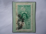 Stamps Brazil -  Academia Militar Agulhas Negras- 150°Aniversario (1811-1961)-Agulhas Negras- Escudo de Armas- Sello 
