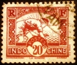 Stamps France -  Indochina Francesa. Arrozal