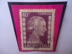 Stamps Argentina -  Eva Perón (1919-1952)- (También llamada:Eva María Duarte  de Perón)- Sello de 40 Ctvs. Año 1952.