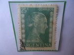 Sellos de America - Argentina -  Eva Perón (1919-1952)-(También llamada:Eva María Duarte  de Perón)-Sello de 25 Ctvs. Año 1952.